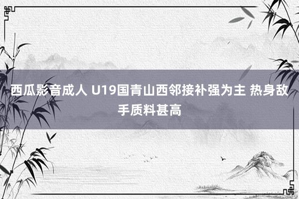 西瓜影音成人 U19国青山西邻接补强为主 热身敌手质料甚高