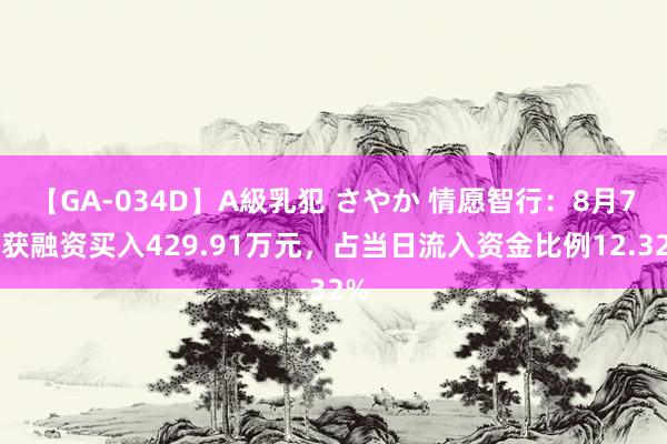 【GA-034D】A級乳犯 さやか 情愿智行：8月7日获融资买入429.91万元，占当日流入资金比例12.32%